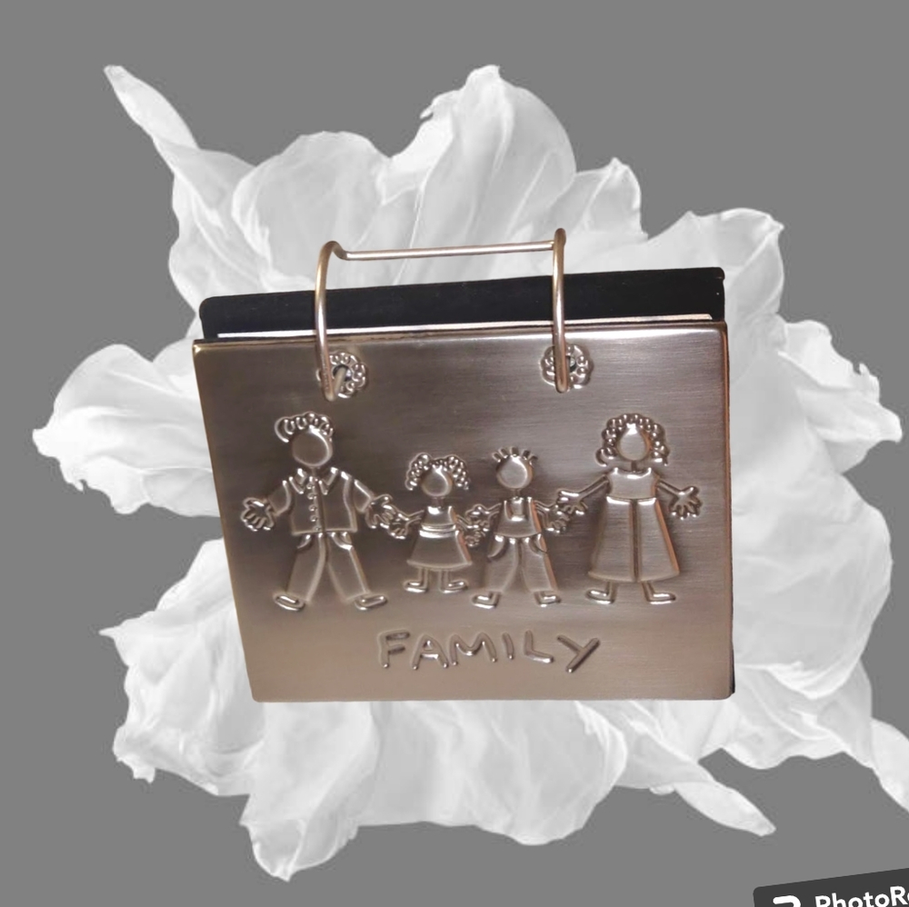 FAMILY Photo Album Silver Color